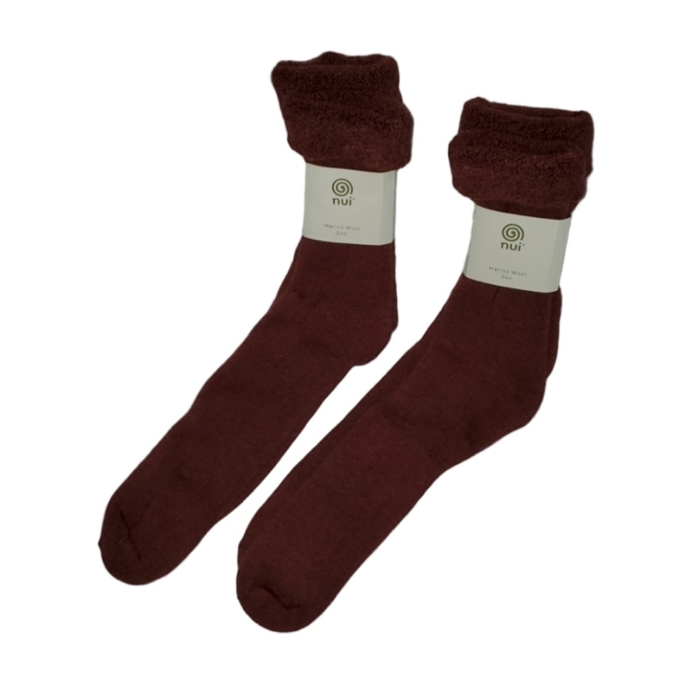 Nui Merino Wool Lounge Socks Size Adult X-Large 47 (Two Pairs NWT)